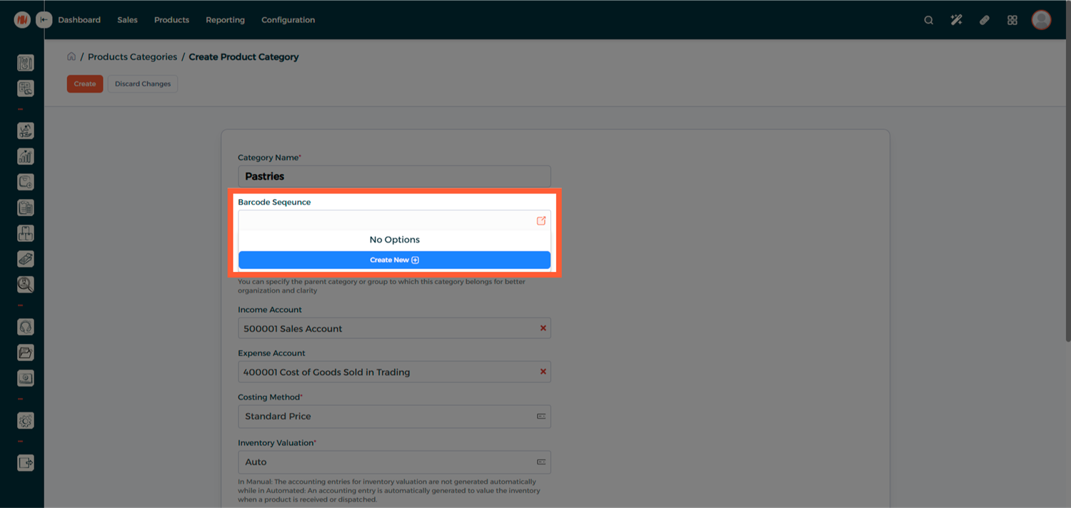 Step 3 - Create Category Barcode