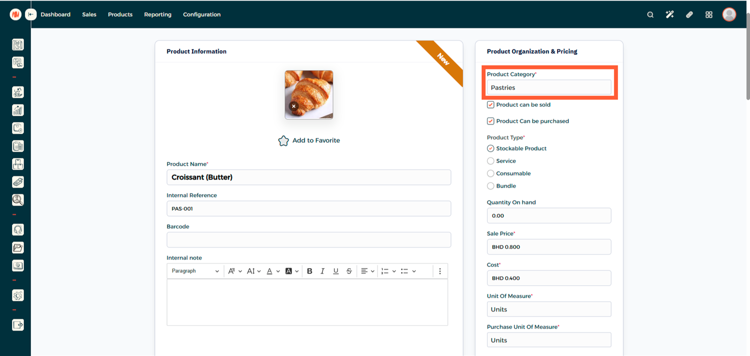Step 6 - Create New Product
