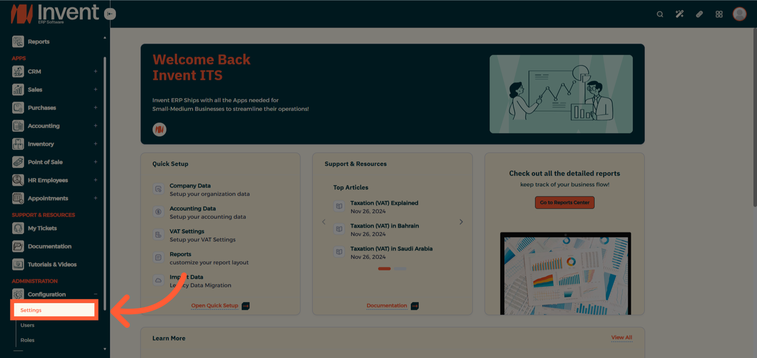 Step 8 - Enable VAT Barcode