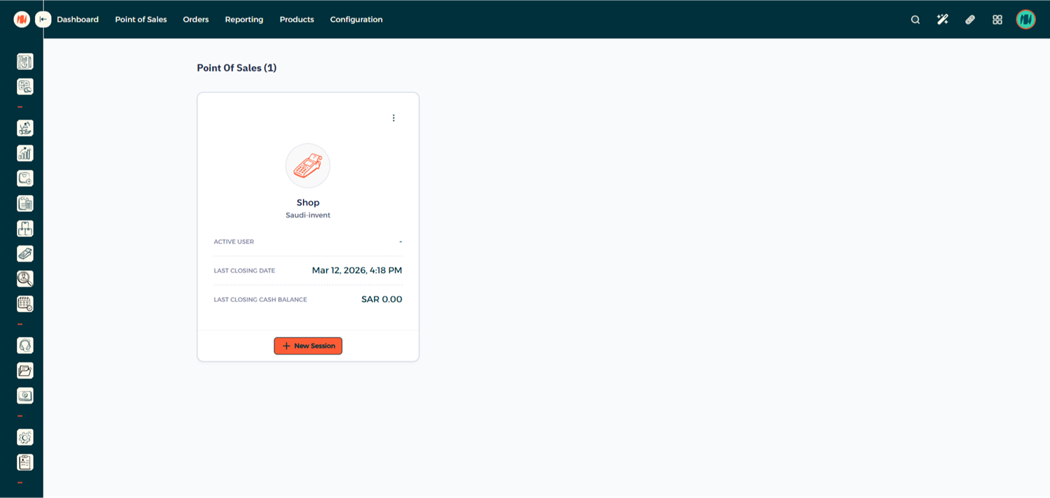 Step 2 - Enter POS Session