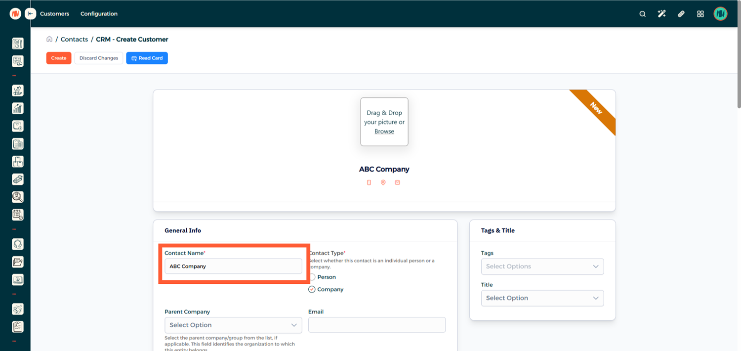 Step 4 - Create New Customer