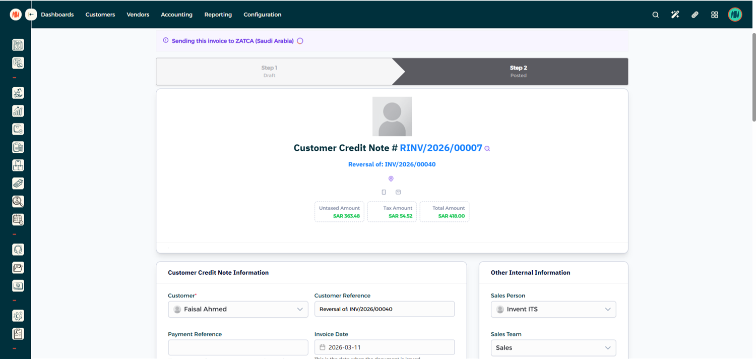 Step 4 - Check Credit Note Status
